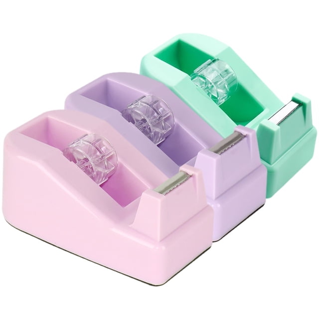 Dispensador de cinta de escritorio, práctico dispensador de cinta portátil para oficina, 3 uds.
