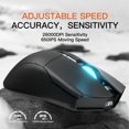thumbnail image 4 of Darmoshark N3 Wireless Gaming Mouse,Tri-Mode 2.4G/USB-C/Bluetooth Mouse Up to 26KDPI,PAW3395 optical sensor Lightweight 63g,7 programmable button 500MAh Battery Life,Computer Mouse for Laptop,PC,Mac, 4 of 6