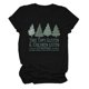 thumbnail image 1 of Gibobby Camisa navideña mujer Camisetas con cuello en O con estampado de primavera para mujer, camisetas de entrenamiento de manga corta, camisetas holgadas informales(Negro,M), 1 of 2