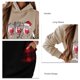 thumbnail image 4 of Vestido de sudadera con capucha de Navidad Manga larga Colisión de colores Costuras Otoño Vestido de sudadera para trabajo Vacaciones Caqui XL, 4 of 5