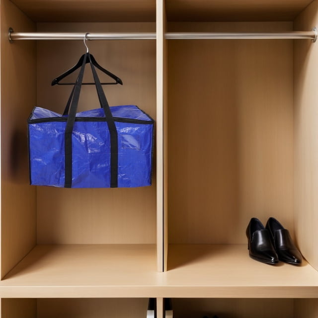 PAMINGONO Sacs de Rangement pour Placard Conteneur de Couvertures Résistant à l'Humidité Bleu 1Pcs Gain de Place Rangement sous-Sol