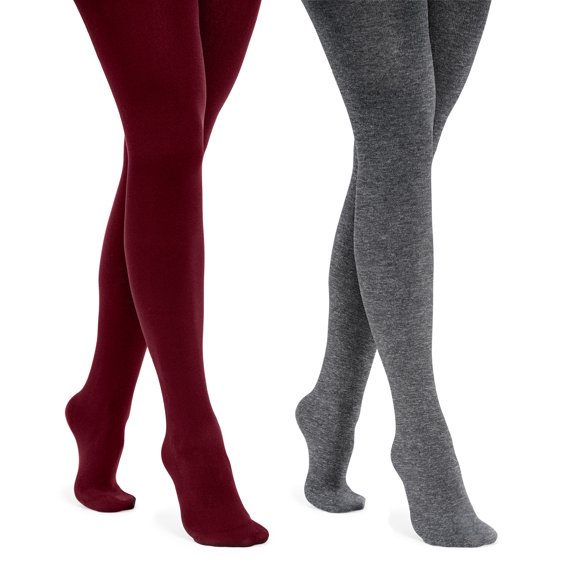 MUK LUKS Women's 2 Pack Fleece Lined Tights