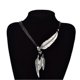 thumbnail image 1 of Collar Bohemio shaofei con Colgante de plumas y cuerda de piel sintética 60 cm, 1 of 5
