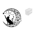 thumbnail image 1 of Arte De Pared Con Silueta De Gato Y Moderna Caja De Acrílico Para Toallas De Papel, Decoración única De Luna De Gato Negro Y Porta Pañuelos Para El Hogar., 1 of 8