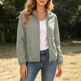 thumbnail image 2 of Admvng Womens Lightweight Windproof Jacket Zipper Pocket Casual Outdoor Travel Wind Coat, 2 of 8