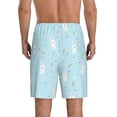thumbnail image 3 of Kdxio Cute Bunny Print Mens Sleep Shorts Bottoms Soft Comfy Pajama Wear Pants with Drawstring Pockets, 3 of 7