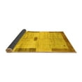 thumbnail image 2 of Ahgly Company Indoor Round Abstract Yellow Contemporary Area Rugs, 4' Round, 2 of 4