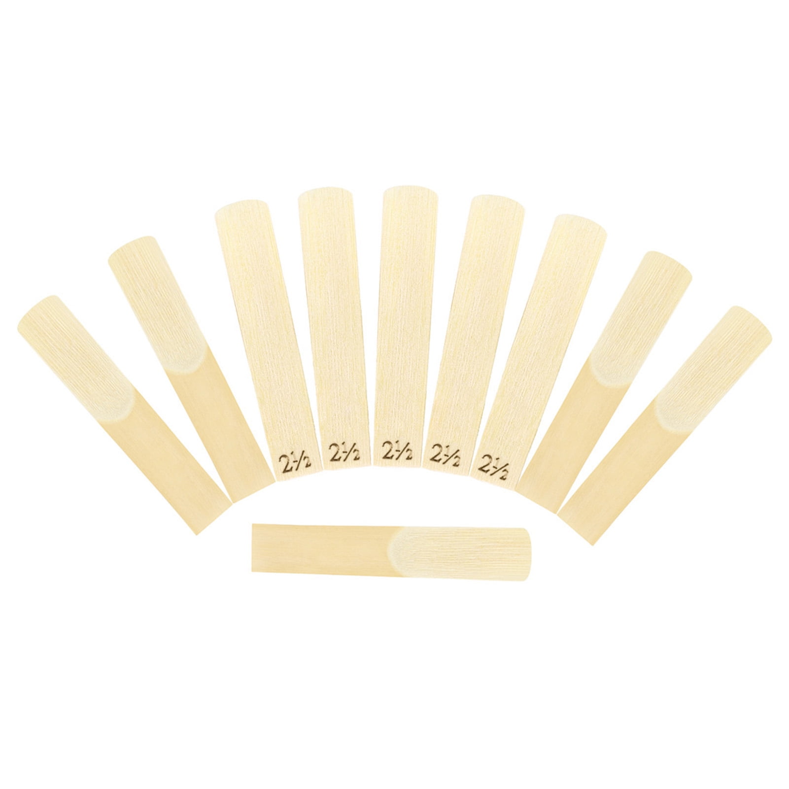 M Buder Saxophone Reeds 10 Pack, High-Quality Tenor Sax Reeds Rich Sound for Practice, Strength 2.5