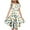 Multicolor A, variant on Girls Ruffle Sleeve Tiered Swing Dress Teens Floral Leaf Print Crewneck Midi Dress for Spring Summer Casual Play Multicolor Size 14-15 Years