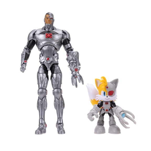 Sonic x DC Action Figure Multipack  - 2.5 Inch Tails & 5 Inch Cyborg