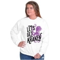 thumbnail image 4 of Lets Get Kraken Nautical Octopus Unisex Plus Fleece Graphic Sweatshirt Brisco Brands 2X, 4 of 5