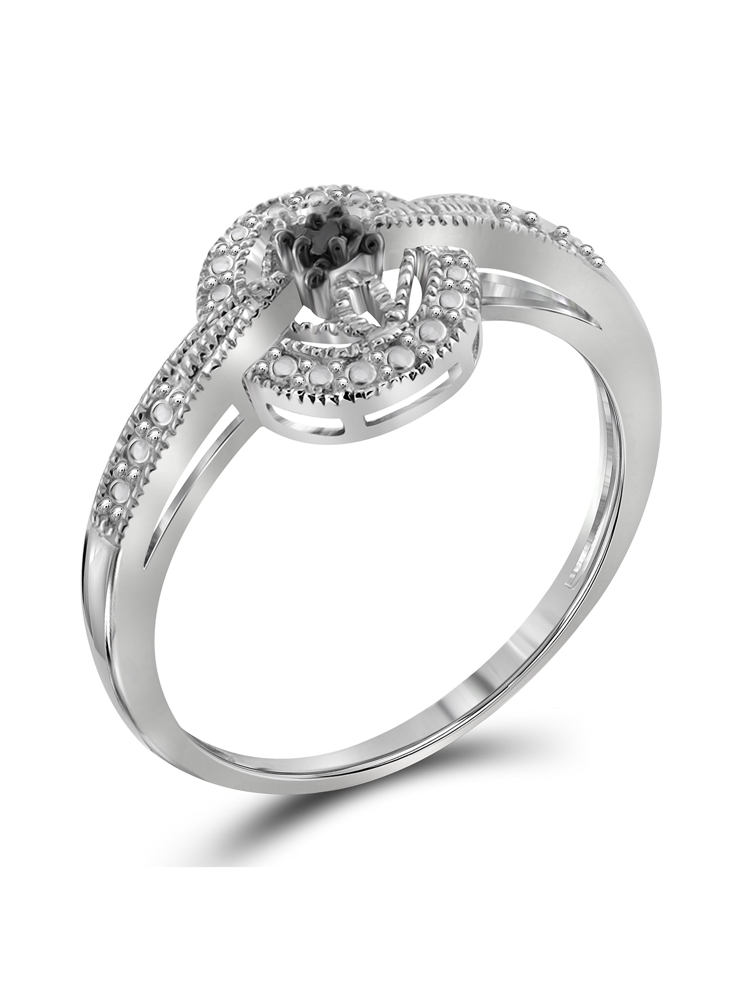 JewelersClub 0.925 Sterling Silver Accent Black diamond Ring for Women | Diamonds for Everyday Womens Wear