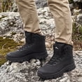 thumbnail image 2 of Ecetana Men's Winter Snow Boots Waterproof Warm Faux Fur Lined Durable Boot Anti Slip Outdoor Warm Climbing Shoes, 2 of 6