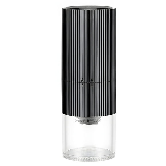 HB-987 Moulin à Café Électrique Portable avec Noyau de Meulage en Céramique, Mouture Réglable au Bas, Arrêt Automatique 1-5 s, Recharge USB-C, Écran Tactile à Affichage LED, Bac à Poudre 110 ml, Mouture Max 25 g