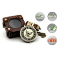 thumbnail image 3 of 5MOONSUN5's US Navy Engraved Brass Military Compass Nautical Marine Gift A Perfect and Unique Gift for Army Person Survival Navigation Compass for Hiking Camping Hunting with Leather Display Case, 3 of 8
