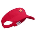 thumbnail image 4 of Mario Princess Crown Embroidered Pro Style Cotton Twill Washed Visor - Red OSFM, 4 of 5