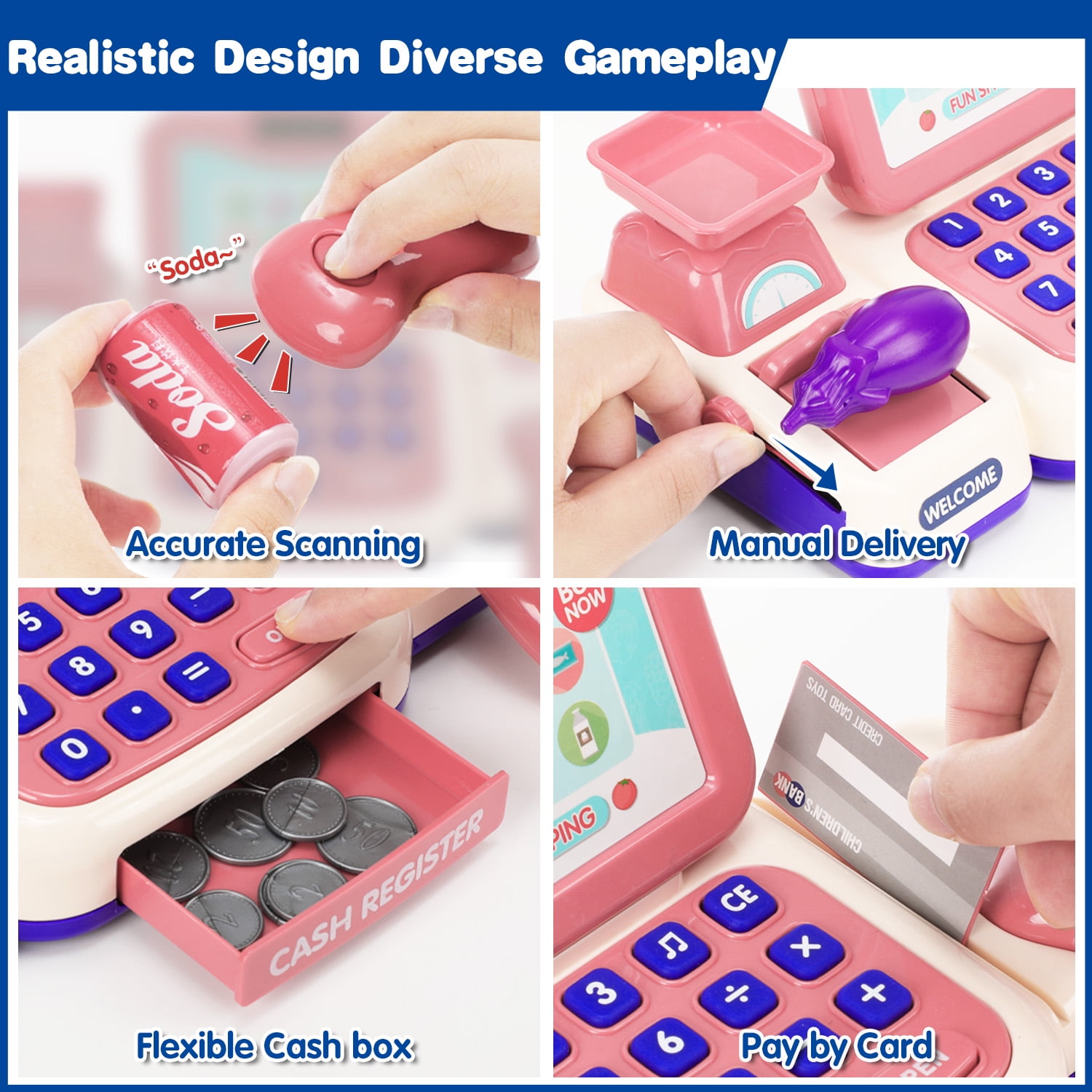 Caisse Enregistreuse Bois VGEBY Jouet De Caisse Enregistreuse Caisse Enregistreuse Jouet éducatif Interactif Son Lumière Jeux Enfant 3ans Caisse Enregistreuse Bois VGEBY Jouet De Caisse Enregistreuse Caisse Enregistreuse Jouet éducatif Interactif Son Lumière Jeux Enfant 3ans