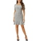 thumbnail image 1 of VESTIDO DE TWEED PARA MUJER INSPIRE CHIC CON MANGAS CORTAS Y DOBLADILLO DE SIRENA TALLA XS NEGRO Y BLANCO, 1 of 5