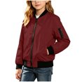 thumbnail image 5 of 8-9 Years Big Boys Bomber Jacket Zip Up Lightweight Flight Coat Casual Outerwear, 5 of 7