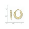 thumbnail image 2 of 10k Patterned Hollow Hoop Earrings, 2 of 2