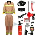 thumbnail image 4 of Joyfy Kids Fireman Costume, Firefighter Costume for Toddler Halloween Party Dress Up 3-7 Years, 4 of 7