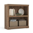 thumbnail image 3 of LINSY HOME 32in 2 Tier Bookshelf, Small Bookcase Shelf Storage Organizer, Modern Book Shelf for Bedroom, Living Room and Home Office, Dark Brown, 3 of 8