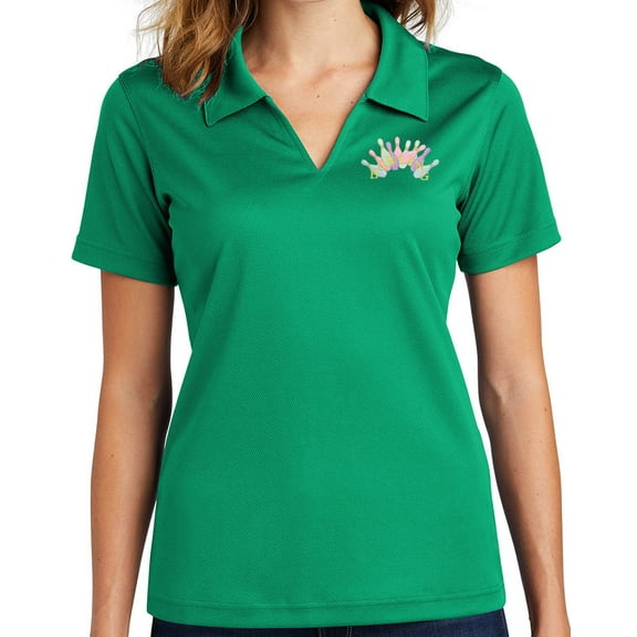 Womens Pastel Bowling Arch Dri-Mesh Polo Shirt, 2XL Kelly Green