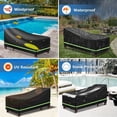 thumbnail image 6 of HEJULIK 2Pcs Garden Lounger Dust Cover Patio Chair Cover,420D Heavy Duty Outdoor Lounger Cover Waterproof Patio Furniture Cover, 6 of 7