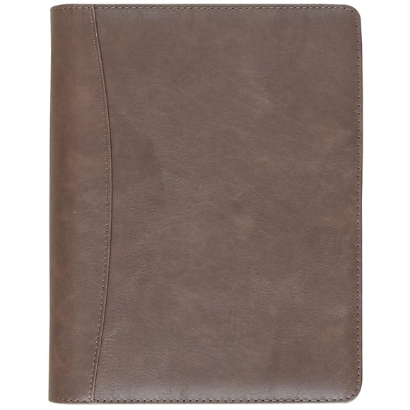 Fan&Ran 2026 Zipper Planner Organizer, Daily Planner Refills with Simulated Leather Cover, 7-Ring Mini Binder, Desk Size, Vintage Brown