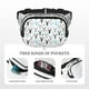 thumbnail image 5 of Fotbe Winter Art Blue and Black Moose Cangurera Cuadrada con Estampado de Doble Capa, Bolsa de Cintura Ajustable Mini para Hombres y Mujeres, 5 of 9
