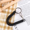 thumbnail image 4 of Retractable Coil Spring Keychain Spiral Cord Coil Keychain Holder Coil Springs Keychain Elastic Wrist Lanyard with Lobster Clasp BLACK, 4 of 8