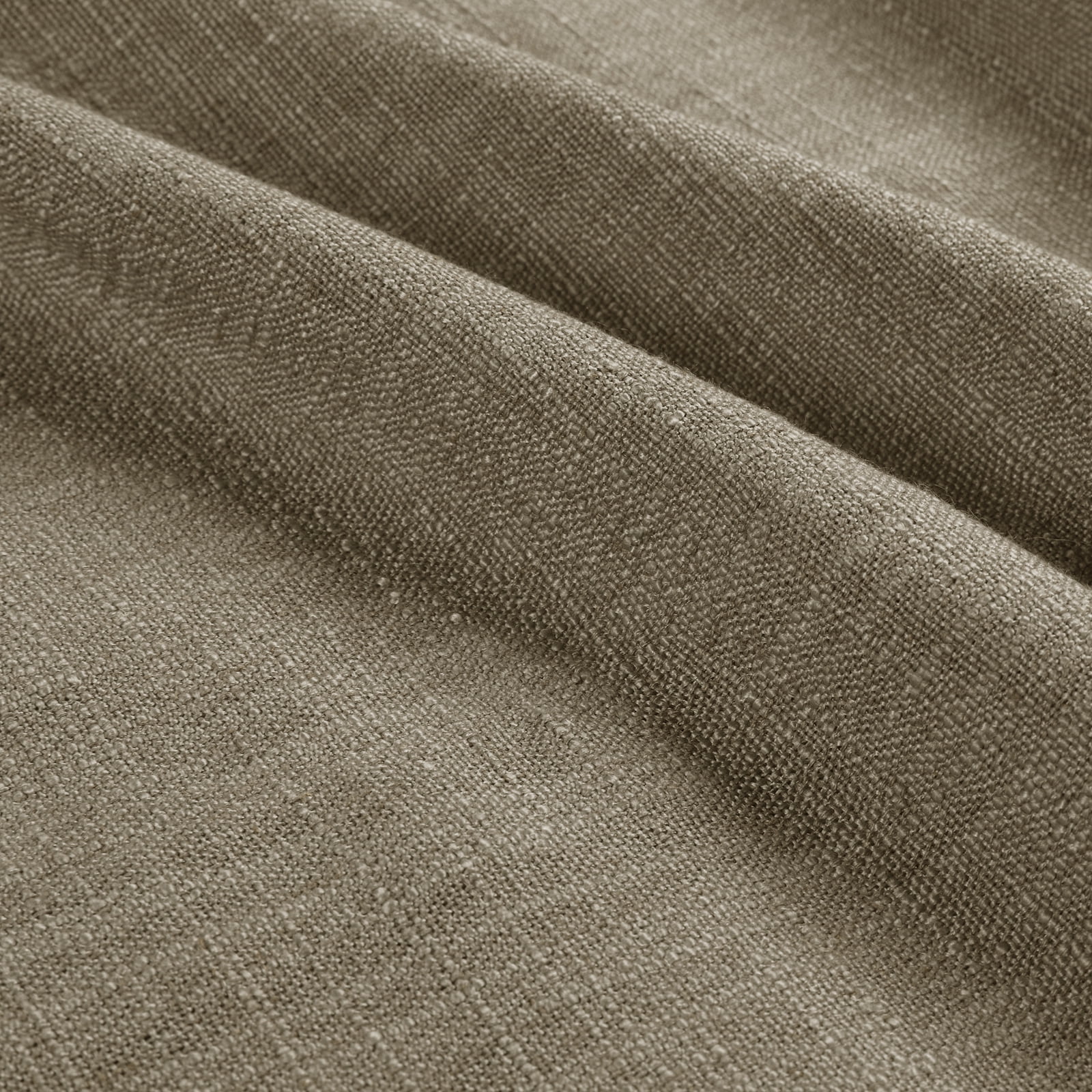 TWOPAGES 52 W X 96 L Inch Drapery Pinch Pleated Top Light Filtering Curtain Soft Linen Textured Drape for Bedroom, 1 Panel, Taupe Grey