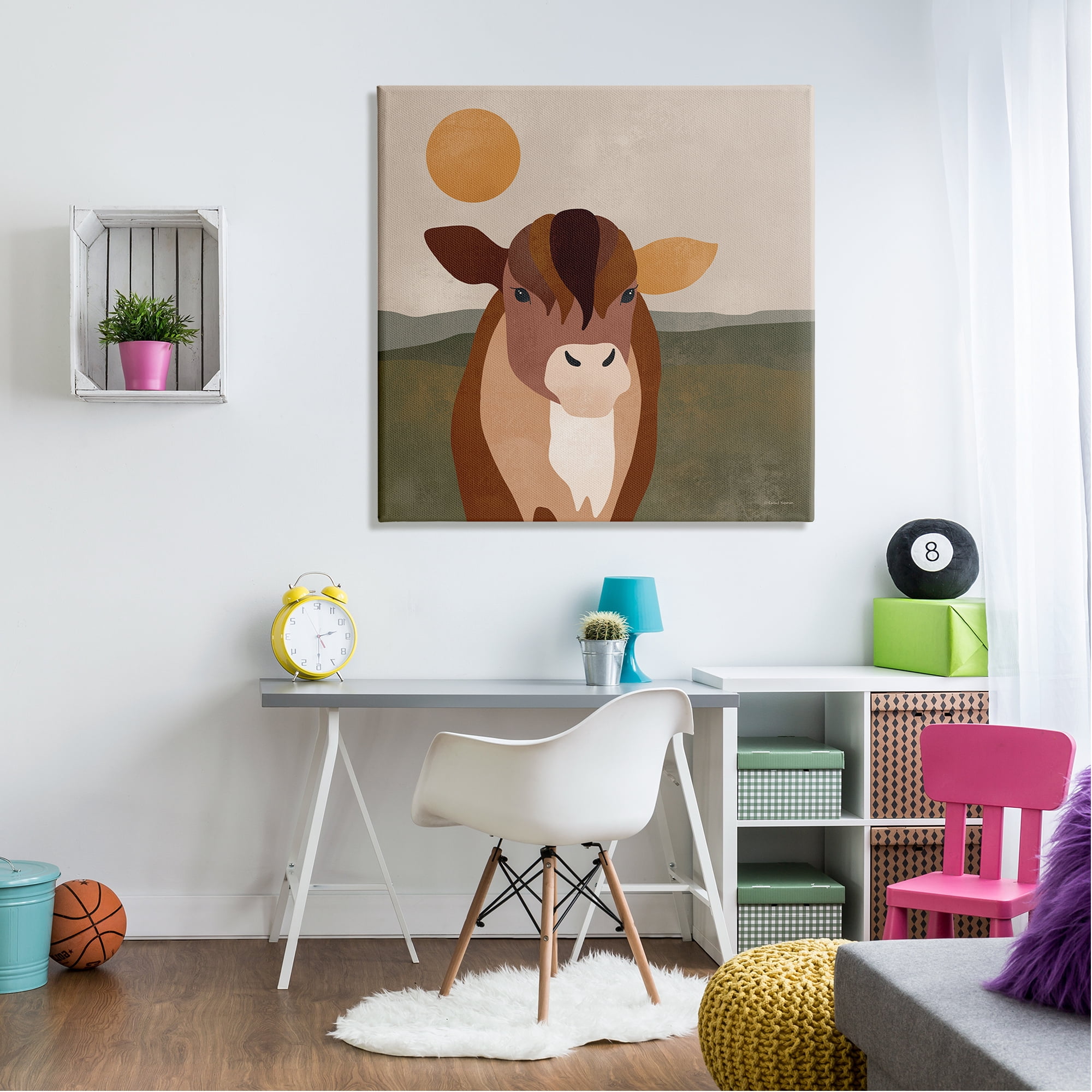 Stupell Industries Modern Farm Animal Animals & Insects Painting Gallery Wrapped Canvas Art Print Wall Art, 36 x 36