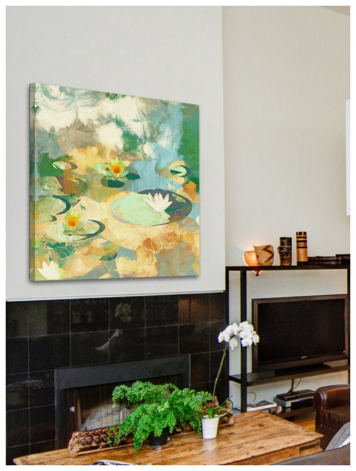 "Find a Water Lily Bloom" Painting Print on Wrapped Canvas