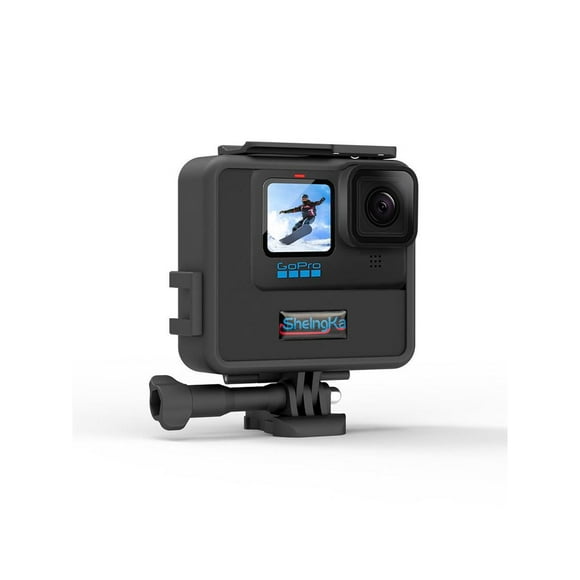 Werleo Extended Battery for GoPro Hero 9 / Hero 10 with Shockproof Frame & Power Bank, Black, 1 Pack