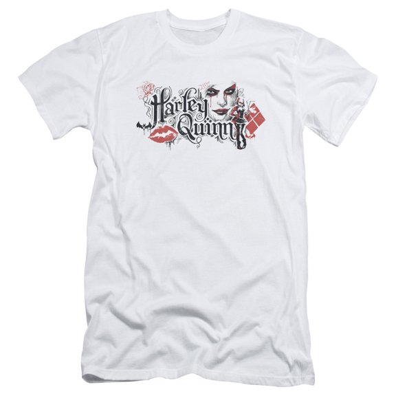 Batman Arkham Knight Lips S/S Adult 30/1 T-Shirt White