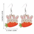 thumbnail image 2 of DESIGNICE 2026 New Women'S Earrings Easter Earrings Bunny Carrot Cute Printed Egg Chick Spring Holiday Earrings,For Easter Celebrations,Spring Events,Festive Outfits,Holiday Gifts,Casual Wear., 2 of 7