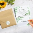 thumbnail image 4 of xianyou-50Pcs Funeral Sympathy Thank You Cards with Envelopes and Matching Seal Stickers, Green Leaf Cross Bereavement Card with Message for Memorial Service Loved Ones Celebration of Life, 4 of 4
