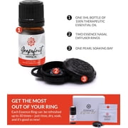 Essence Refresh Kit – Grapefruit Essential Oil – Black Wearable Aromatherapy Pod