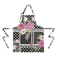 thumbnail image 2 of Pioneer Flower Floral Print Pattern Apron-Garden Aprons for Women with Pockets-Cotton Linen Waterproof Kitchen Cooking Gardening Aprons Adjustable for Kitchen,Cooking,BBQ and Salon 33x27 Inch, 2 of 7