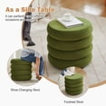 thumbnail image 6 of Zesthouse 19.5" Wide Round Storage Ottoman, Velvet Tufted Ottoman Footstool for Living Room Bedroom, Green, 6 of 12