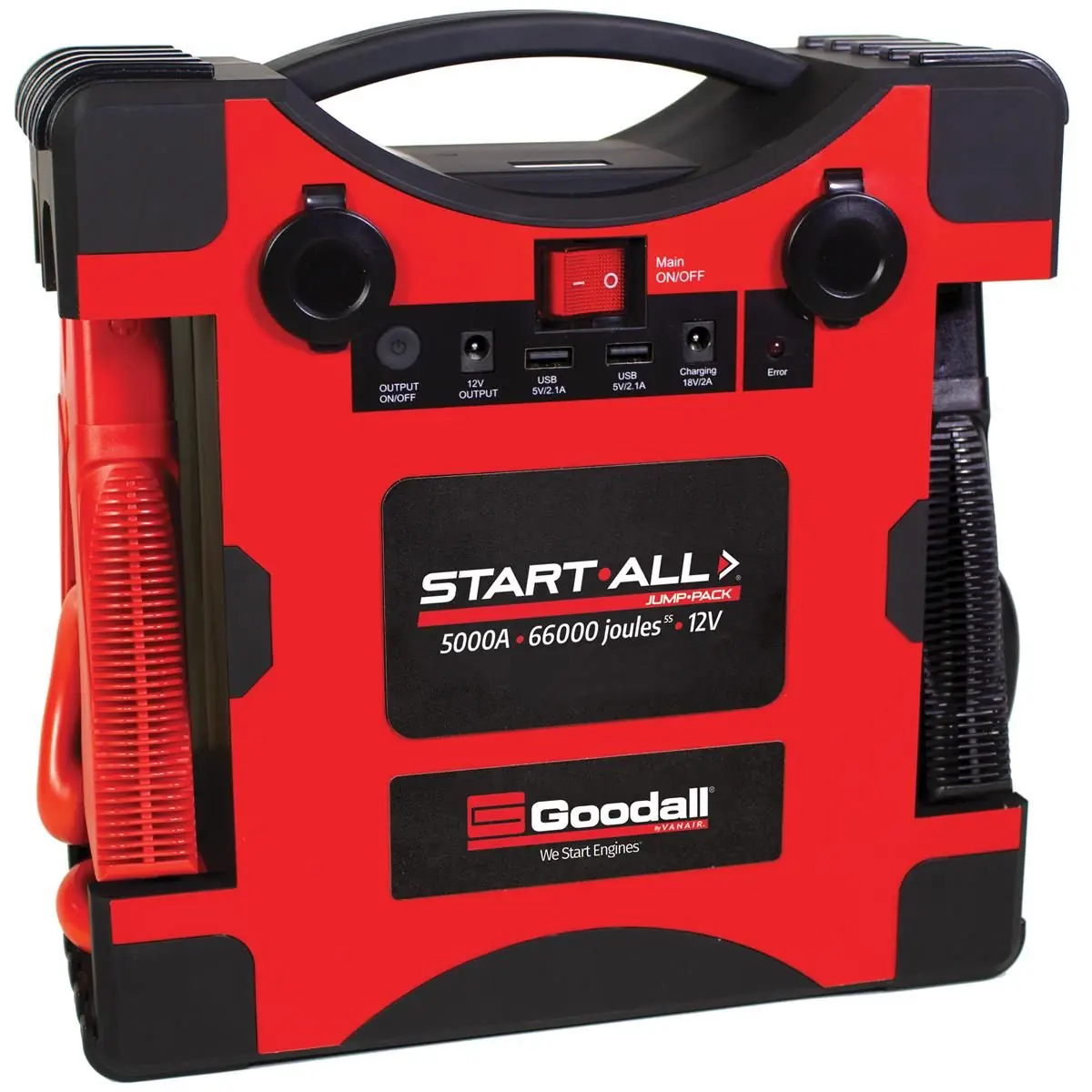 Goodall Vanair 5000A 12 V Portable Jump Starter with Flashlight