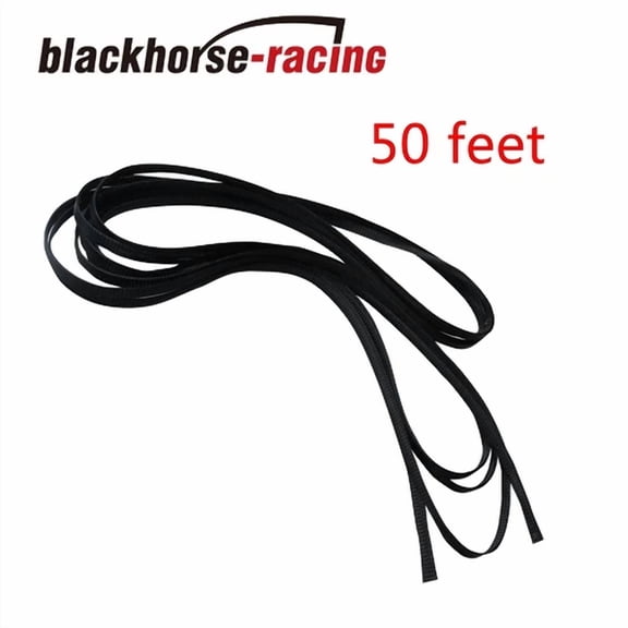 50 Ft 3/8" Expandable Wire Cable Sleeving Sheathing Braided Loom Tubing Black