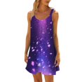 thumbnail image 1 of TSADFHJI Jupe Maxi avec Poches Robe de Plage pour Femmes Bikini I Tenue de Plage Décontractée Vacances Courte Été Robe Dos Nu S Violet, 1 of 4