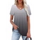 thumbnail image 4 of mfyjkho Tops Para Hacer Ejercicio Para Mujer, Camiseta De Manga Corta Con Cuello En V Y Estampado Para Mujer, Holgada Y De Manga Corta Tops Para Hacer Ejercicio Para Mujer M, 4 of 5