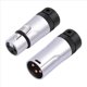 thumbnail image 2 of 4X Adaptador de Soldadura XLR Compacto Macho/Hembra para Micrófono, Conector de Soldadura XLR de 3 Pines en Ángulo Recto Ajustable de 90°, Extremos XLR de 3 Pines, 2 of 7