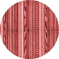 thumbnail image 1 of Ahgly Company Machine Washable Indoor Round Abstract Red Modern Area Rugs, 3' Round, 1 of 4