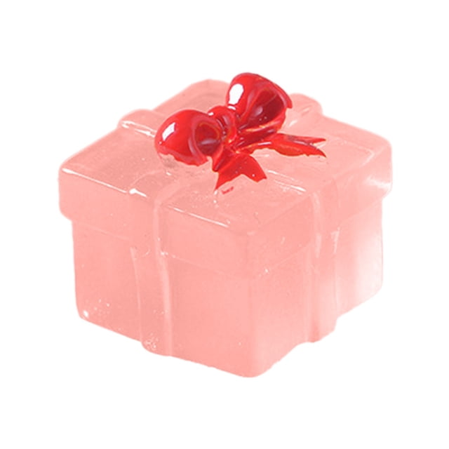 WRKEKC Clearance 12pcs Christmas Luminous Mini Gift Box Micro Small Ornaments Transparent Gift Box DIY Small Accessories
