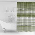 thumbnail image 2 of Shower Curtain, Abstract Geometric Stripe Waterproof Shower Curtain Set with Hooks for Bathroom Showers,Stalls and Bathtubs,72x84In Modern Sage Green Gradient, 2 of 9