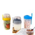 thumbnail image 1 of Taza De Desayuno Doble, Taza De Desayuno Doble Taza De Avena para Desayuno Para Llevar Envases De Yogur Artesanía Excepcional, 1 of 8